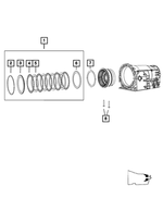 68028660AB - NAG1; W5A580; 5-Speed; Automatic Transmission: B2 Brake Clutch Stack Up Clutch Package for Mopar Image