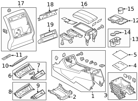 Console for 2015 Volkswagen Touareg #4