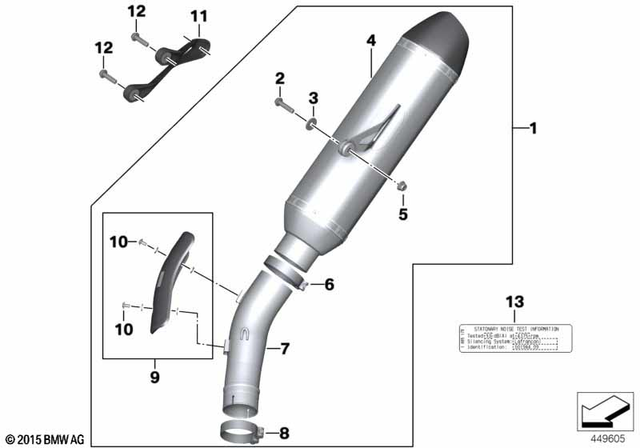 77118553960 - Exhausts &amp; Performance: Muffler, Race for BMW-Motorrad Image
