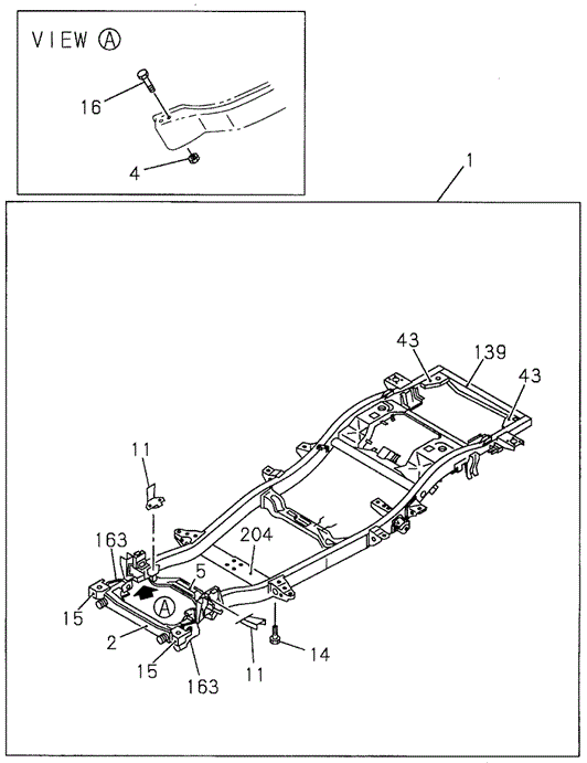 Frame for 1997 Acura SLX #0