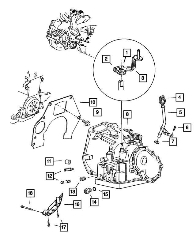 6501742 - Automatic Transaxle 3 Speed: Hex Head Screw for Mopar Image