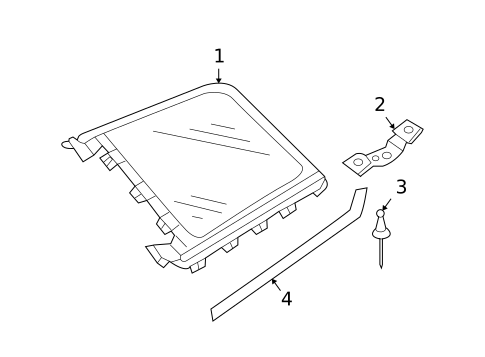 Glass & Hardware for 2004 Audi A4 Quattro #2