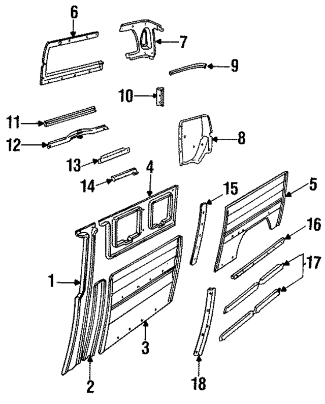 15651473 - Body: Lock Pillar Trim for GM Image