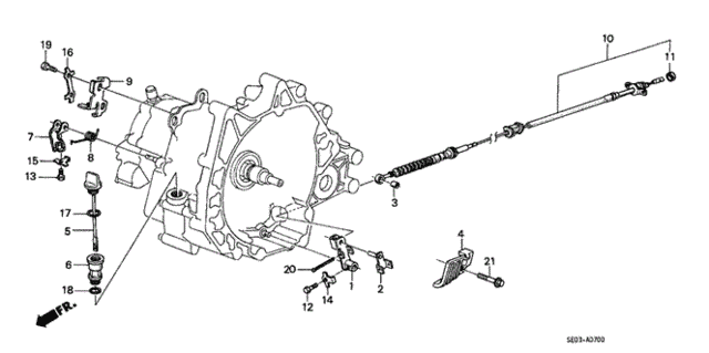 AT Control Lever for 1988 Honda Accord #0