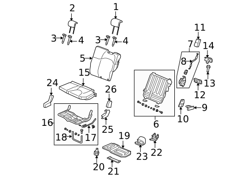 Front Seat Components for 2013 Honda Fit #3