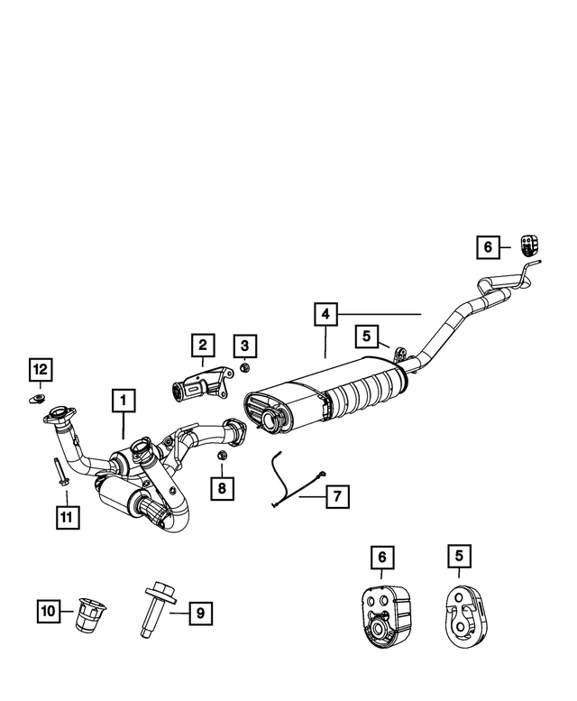 6507091AA - Exhaust: Installation Rivnut, Mounting for Mopar Image