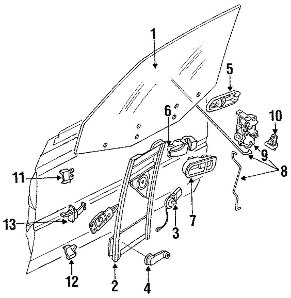 1984-1994 Nissan Door Striker S12 S13 R31 80570-41L00