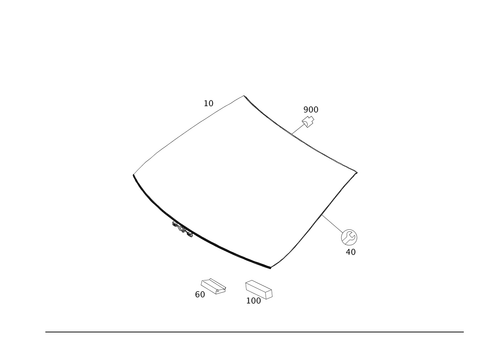 Windshield for 2013 Mercedes-Benz E400 #0