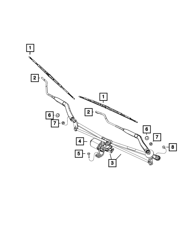 68800063AA - Electrical: Windshield Wiper Motor And Linkage for Mopar Image