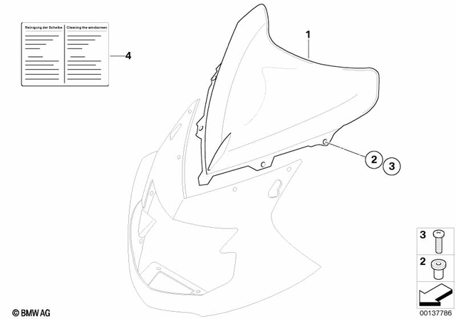 46637677757 - : Windshield for BMW-Motorrad Image