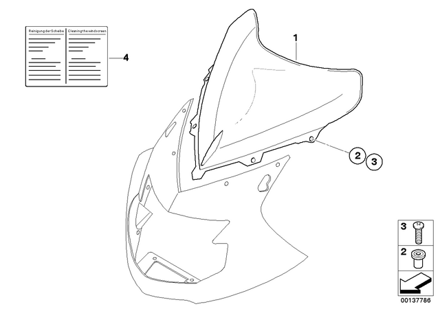 71607698097 - : Windshield, Tinted for BMW-Motorrad Image