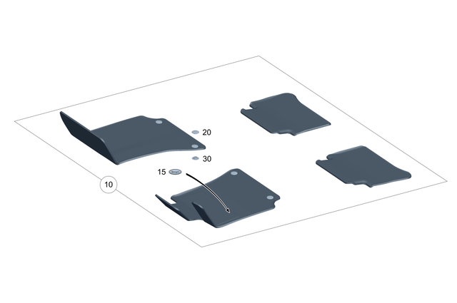 2126809048 - Panelling: Floor Mat for Mercedes-Benz: CLS400, CLS550, CLS63 AMG, CLS63 AMG S, E250, E350, E400, E550, E63 AMG, E63 AMG S Image image