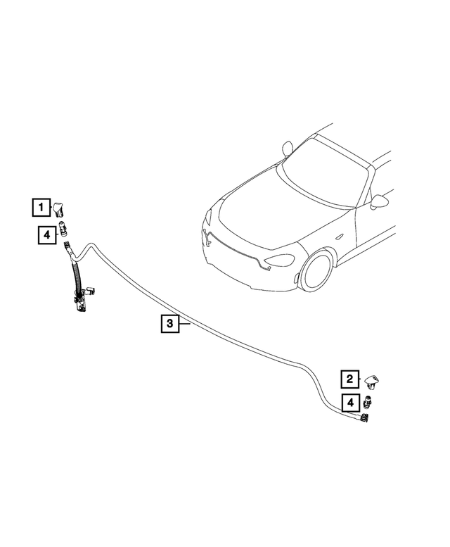 6LE64RKMAA - Electrical: Headlamp Washer Cover, Right for Mopar Image
