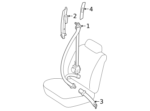 Front Seat Belts for 2002 Toyota Land Cruiser #0