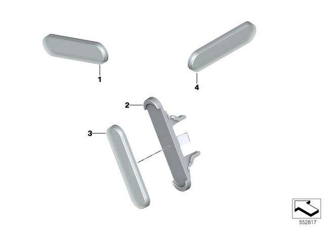 31427914076 - Lights: RÃ¼Ckstrahler -  for BMW-Motorrad Image