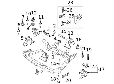 Engine & Trans Mounting for 2010 Kia Optima #0