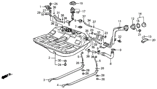 Fuel Tank (86-88) for 1987 Acura Legend #0