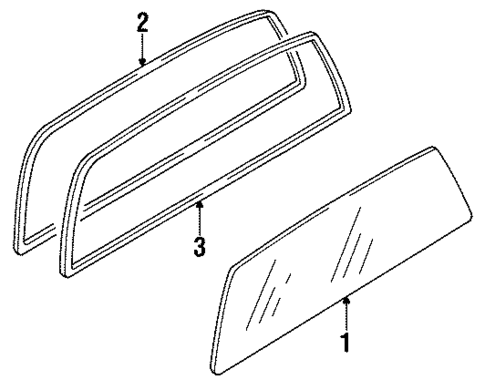 Back Glass for 1989 Mazda B2200 #1