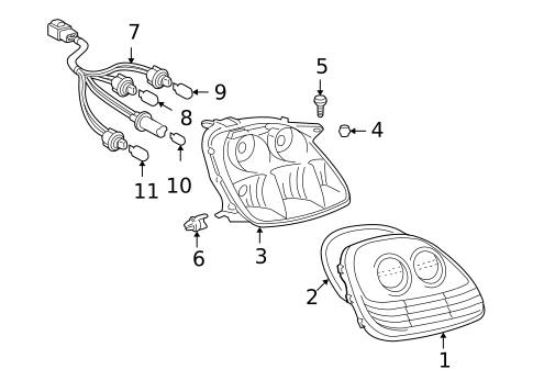 Bulbs - Chassis for 2005 Toyota MR2 Spyder #0