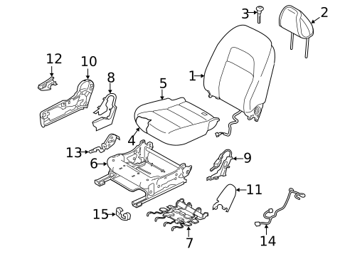 Passenger Seat Components for 2020 Nissan Altima #0
