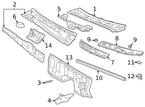 Cowl for 2003 Ford Explorer Sport Trac #0