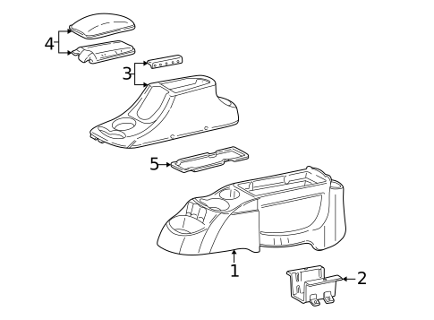 Console for 2005 Mercury Sable #1