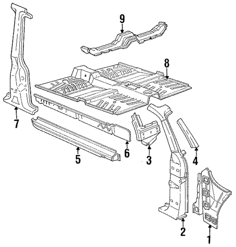 Center Pillar for 1986 Ford Escort #0