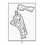 716022V110 - Body: Inner Quarter Panel for Hyundai Image