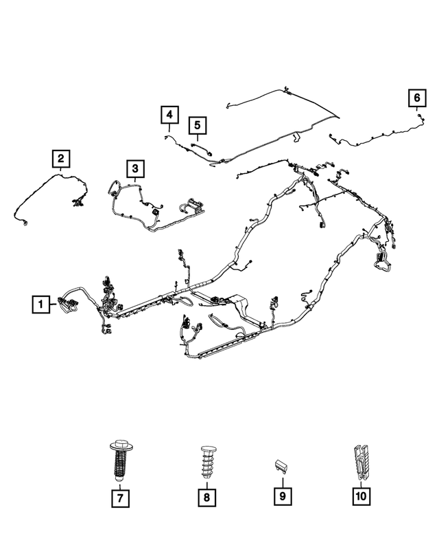 68081055AA - Electrical: Sunroof Wiring for Mopar Image