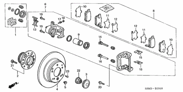 Rear Brake for 2003 Acura CL #0