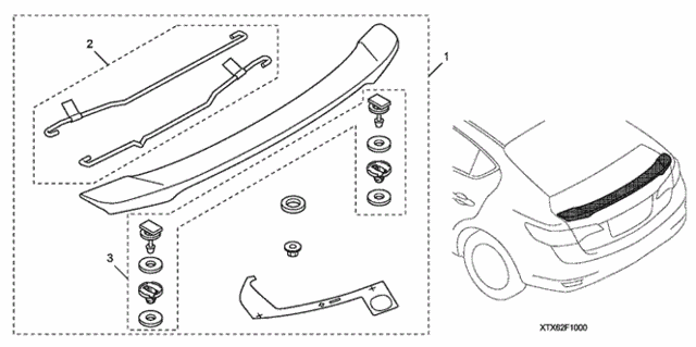 Deck Lid Spoiler for 2018 Acura ILX #0