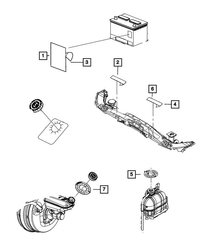 55037991AB - : Air Conditioning System Label for Mopar Image