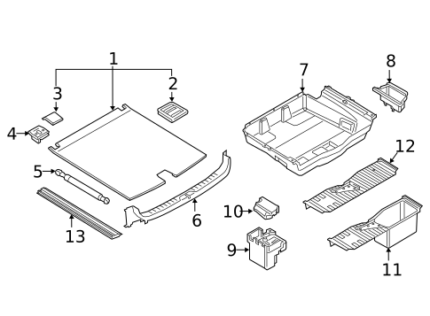 Interior Trim - Rear Body for 2017 BMW X6 #1