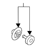 30624192 - Body: Rocker Molding Clip for Volvo: S60, S60 Cross Country, V60, V60 Cross Country Image