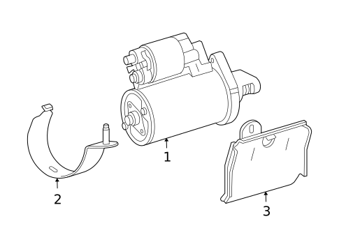 Starter for 2007 Mercedes-Benz CLK63 AMG #1