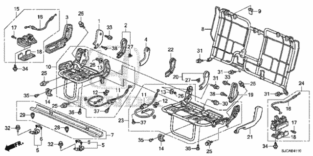 Rear Seat Components for 2014 Honda Ridgeline #0
