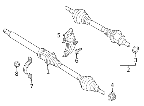 Drive Axles for 2014 Lincoln MKZ #0