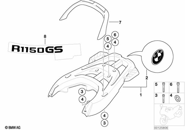 46547664391 - Frame and Mounting Parts: Luggage Grid - Rohteil/blank for BMW-Motorrad Image