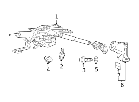 Steering Column Assembly for 2011 Acura TL #0