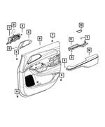 7AH004D2AA - : Front Door Trim Panel, Right for Mopar Image