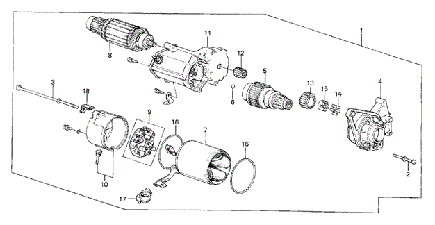 Starter Motor (1.4KW/ND) for 1985 Honda Civic #0