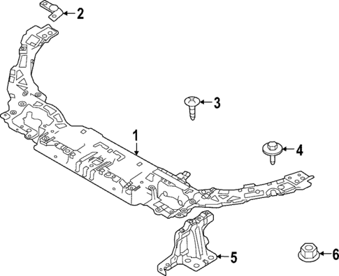 Radiator Support for 2021 Jaguar E-Pace #0