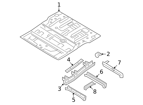 Floor & Rails for 2007 Hyundai Entourage #0