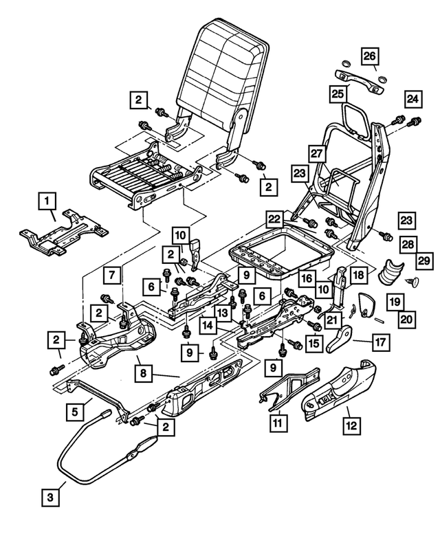 5010258AA - : Seat Recliner Handle, Passenger for Mopar Image