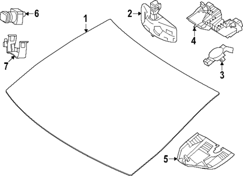 Glass - Windshield for 2024 Mercedes-Benz CLE300 #0