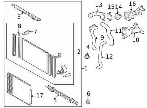 Radiator & Components for 2008 Toyota Sienna #0