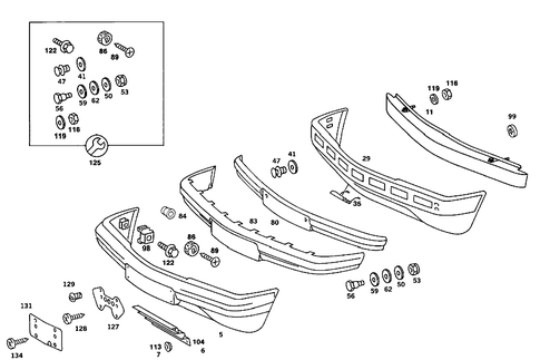 Front Bumper for 1990 Mercedes-Benz 190E #5