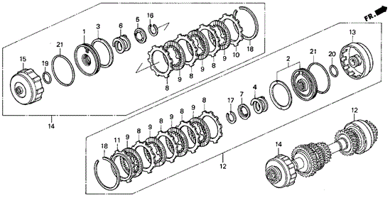 AT Clutch (Countershaft) for 1993 Acura Vigor #0
