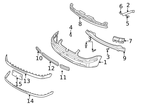 Grille & Components for 2005 Volkswagen Jetta #4