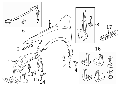 Fender & Components for 2016 Acura RLX #0